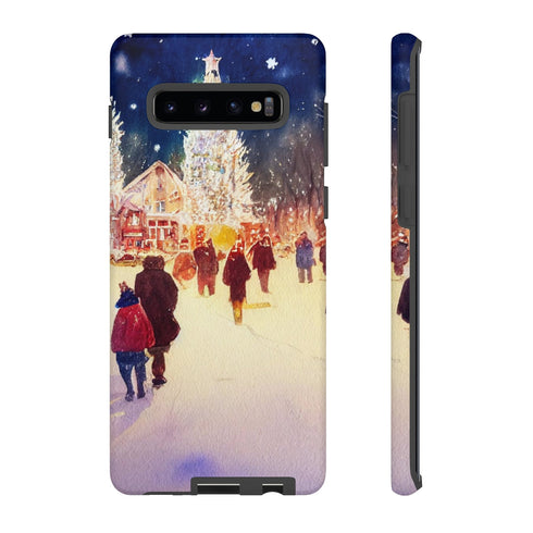 A Christmas Market in Denver Colorado - Impact Resistant Phone Case Samsung Galaxy S10 Plus Matte
